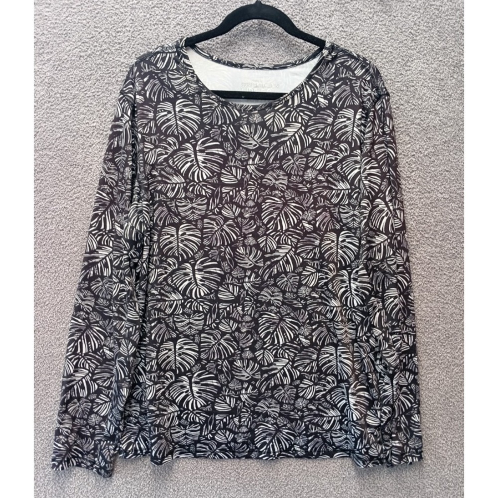 Womens UPF 50 Sun Protection Tropical Print Shirt XXL Lightweight
